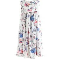 LAURA ASHLEY Druckkleid Laura Ashley Trägerloses Midaxi-Kleid, Priory (1-tlg)