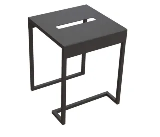 Neuesbad Serie 10 Black Bad-Hocker, schwarz matt, Material Edelstahl NB1DEADMN51T1