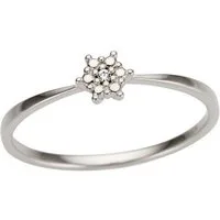 Firetti Diamantring Schmuck Geschenk Gold 333 Damenring Goldring Diamant Blume, mit Brillant