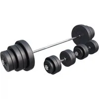 GORILLA SPORTS Langhantel Langhantelset Kunststoff 60 kg - 130 kg