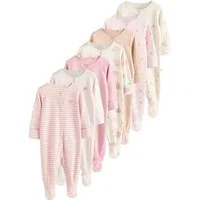 Next Schlafoverall 7er-Pack Babystrampler mit Druckknöpfen (7-tlg)