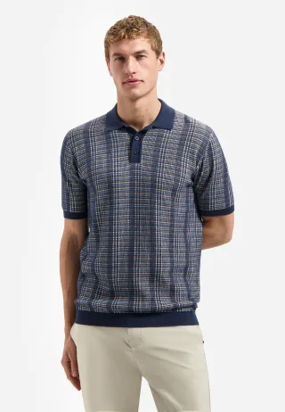 No Excess - Pullover Short Sleeve Polo Multi Color Night - Gr. - L