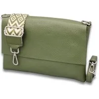 Adel Bags Schultertasche CALI Schlanke Tasche mit 3 Fächer, Slim Crossbody Bag Echtes Leder
