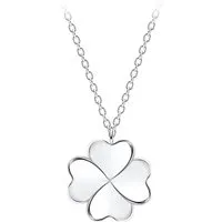 ALEXANDER YORK Kette mit Anhänger KLEEBLATT, 2-tlg., 925 Sterling Silber