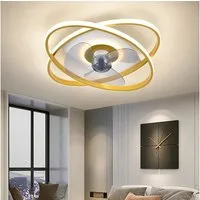Euroton Deckenventilator Deckenventilator mit LED Beleuchtung Deckenleuchte mit Fernbedienung, 20 cm Durchmesser, Inkl Fernbedienung