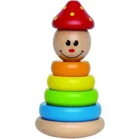 Hape Stapelspielzeug Hape E0400 Clown, Stapler, Klowns, Motorikspiel aus Holz, Kinderspielzeug, Ideal als Geschenk