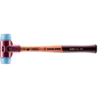 HALDER SIMPLEX - Schonhammer mit TE-Gehäuse und Holzstiel, TPE-soft - 3001.030