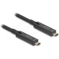 Aktives Optisches USB-C 8K Video + Daten + PD Kabel schwarz, 5 Meter, PD 60 Watt