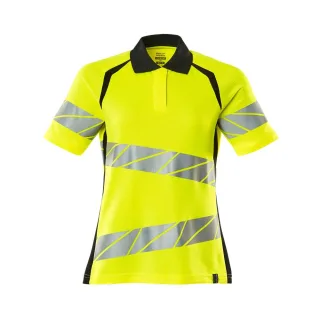 MASCOT Damen Polo-Shirt ACCELERATE SAFE Hi-vis Gelb / Schwarz XXL - 19093-771-1709-XXL