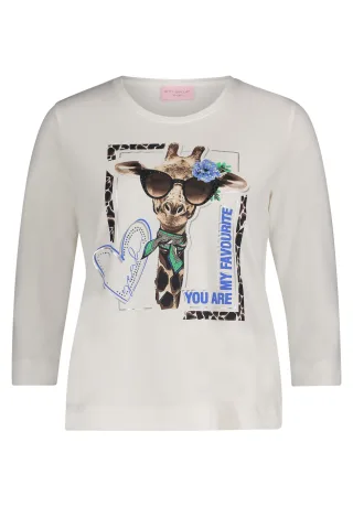 so cosy - Kurzarm-Shirt mit 3/4-Ärmeln beige - Gr. - 38