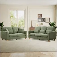 CANMOV Schlafsofa Canmov 2&3 Sitzer Sofa, Sofas Wohnzimmer mit Seitentasche & Kissen, kleines sofa, schlafsofa dauerschläfer, 176cm Breite, couch