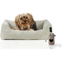 Rohrschneider Tierbett Hundebett Hundekorb Cordstoff, inkl. Gassibeutel