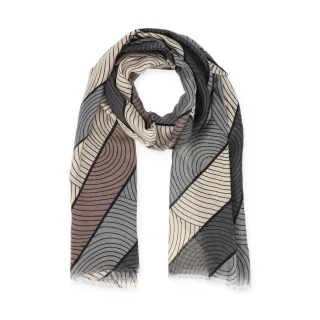 Halsüberkopf Accessoires - 180x90 Schal Diagonal Stripe schwarz - Gr. - OS