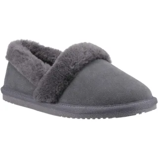 Hush Puppies Ariel Wildleder Damen Hausschuhe Grau