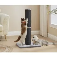 FEANDREA Kratzbaum 85 cm hoch, Katzenbaum, Sisalstamm, mit Plüschball und Glocke, XL, 13 cm dicker Stamm, Kratzstamm für mittelgroße und große Katzen