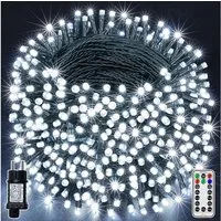 Ollny LED-Lichterkette, 500-flammig, 8 Modi mit IP44 Schutzklasse für Innen- und Außeneinsatz
