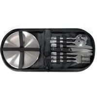 Origin Outdoors Geschirr-Set Edelstahl Camping-Geschirrset 'Rendezvous' – robust & komplett, Edelstahl