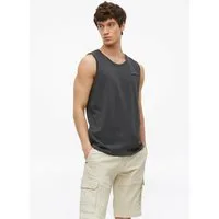 s.Oliver Muskelshirt T-Shirt Baumwoll-Top mit Stickerei