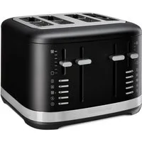 KitchenAid Toaster 5KMT4109EBM, 4 kurze Schlitze, für Zum Toasten verschiedenster Formen und Größen von Brot, einschließlich hausgemachtem Brot, 1960 W, 7-stufiger Bräunungsgradregler, 4 Funktionen, Beleuchtete Schlitze