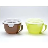 HundB Mikrowellenteller Suppenschale Mikrowelle Behälter PP Silikon 940ml zufällige Farbe, (1 St), Behälter Schüssel Gefäß Dose Container Box Geschirr