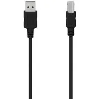 Hama USB-Kabel mit USB-A und USB-B Stecker grau, USB 2.0, Knickschutz, 3 m USB-Kabel, USB Typ B, USB Typ A, (300 cm)