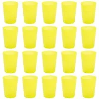 Engelland Becher Plastikbecher in modernen Neonfarben, Mehrweg, 20-tlg., Kunststoff, spülmaschinengeeignet, bruchfest, wiederverwendbar, 250 ml, 0,25 Liter