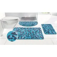 OTTO home Badematte Regona Leo, Badvorleger, Badezimmer Teppich, Duschvorleger, Höhe 10 mm, rutschhemmend beschichtet, schnell trocknend, fußbodenheizungsgeeignet, Polyester, rechteckig, Leoparden-Muster, Animal Print, modern