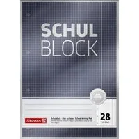 BRUNNEN Schulheft BRUNNEN Schulblock A4 Lineatur 28 50 Blatt Premium 1052628