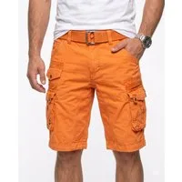 Geographical Norway Cargoshorts kurze Hose aus Baumwolle, Sommer-Bermuda (1-tlg) Herrenshorts mit Gürtel Größe S bis 5XL