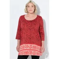 Ulla Popken Longshirt Longshirt A-Linie Rundhalsausschnitt 3/4-Arm