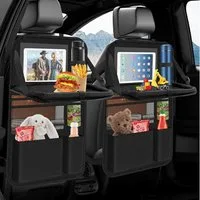 FELIXLEO Auto-Rückenlehnentasche Auto Organizer 2 Stueck Rueckenlehnenschutz Kinder Schwarz (1-tlg)