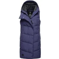 Ragwear Steppweste Pavla Vest stylische Winterweste mit Teddyfutter und Kapuze