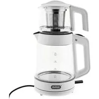 Mulex Wasser-/Teekocher Mulex Tee Express 2-in-1 aus Glas - 1L + 2L - Weiß