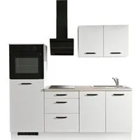 wiho Küchen Küchenzeile Compact, Breite 210cm, wahlweise mit Geräten (mit Kühlschrank)