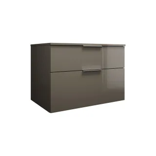 Burgbad Waschtischunterschrank Eqio 619x900x550 Grau Hochglanz, WXXH090F2010 WXXH090F2010