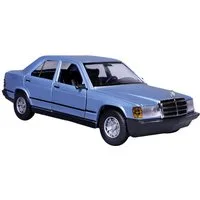 Bburago Modellauto Bburago Mercedes 190E 1987, blau 1:24 Modellauto
