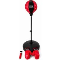 L.A. Sports Standboxsack Kinder Box Set 8+ mit Boxsack und Handschuhen (Spar-Set, Punhing-Ball mit Gestell + Handschuhe + Pumpe), komplett-Set