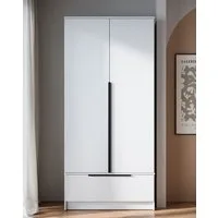Home affaire Kleiderschrank Spirit Kleiderschrank mit Schublade und Stauraum Mit schwarzen Metallgriffen und 2 Kleiderstangen
