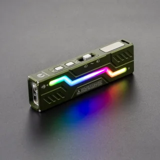 Lumintop MoonBox 3.0 1200LM 112M Range Multi-function Smart Flat EDC Flashlight LED Screen Mini RGB Atmosphere Light 365