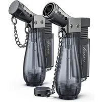 LuxusKollektion Feuerzeug 2er Pack Jetflamme Sturmfeuerzeug Gas Einstellbare Windfest Cool