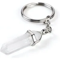 LAVISA Anhänger Schlüssel Edelstein - Schlüsselanhänger - Glücksbringer - Naturstein - Talisman, Edelstein Schlüsselanhänger Makramee Boho Glücksbringer Kristall