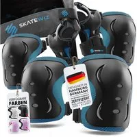SKATEWIZ Protektoren-Set Schoner Inliner Geschenke für Kinder Knieschoner Erwachsene (Schützer Set Inliner skates Kinder und Rollschuhe, 6-tlg., Knieschoner Kinder - Inliner Schoner Erwachsene Schützer Inliner), Skateboard Schutzausrüstung Schlittsch