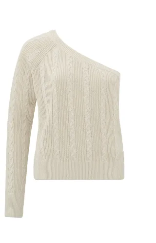 Yaya - Pullover mit einem Ärmel beige - Gr. - L