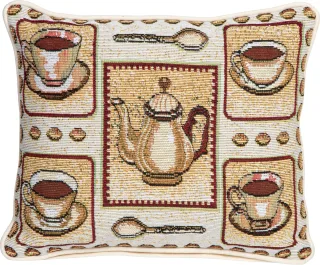 SPRÜGEL Dekokissen "Kaffeepause" mit Kaffetassen