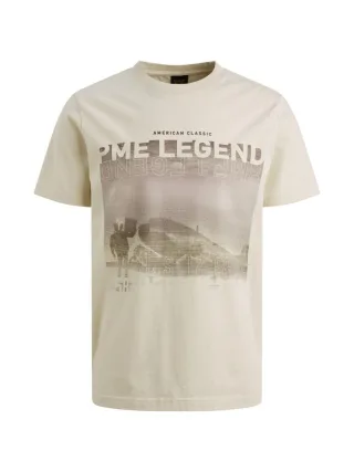 PME Legend - Kurzarm-Jersey-T-Shirt mit Rundhalsausschnitt beige - Gr. - L