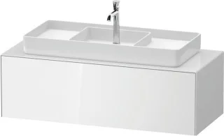 Duravit White Tulip Konsolenwaschtischunterbau wandhängend Weiß Hochglanz 1300x550x408 mm - WT4977M8 WT4977M85850000