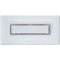 UNITEC Türklingelknopf Klingel Klingeltaster Aufputz 1-Fach Weiß (Klingelknopf mit Montagematerial, 1-St., Aufputz), Namensschild LED Beleuchtet Türklingel Klingelplatte Klingelknopf