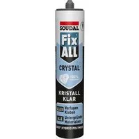 SOUDAL Montagekleber Fix ALL Crystal 300 g transparent - Hybrid Kleb- und Dichtstoff, Transparenter Hybridkleber für flexible Verklebungen