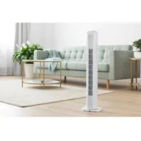 SENCOR Turmventilator Ventilator 56,1 dB 50 W, 3 Geschwindigkeiten horizontal oszillierend