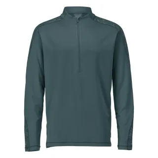 MASCOT Herren Langarmshirt mit kurzem Reißverschluss Waldgrün L - 22681-618-34-L